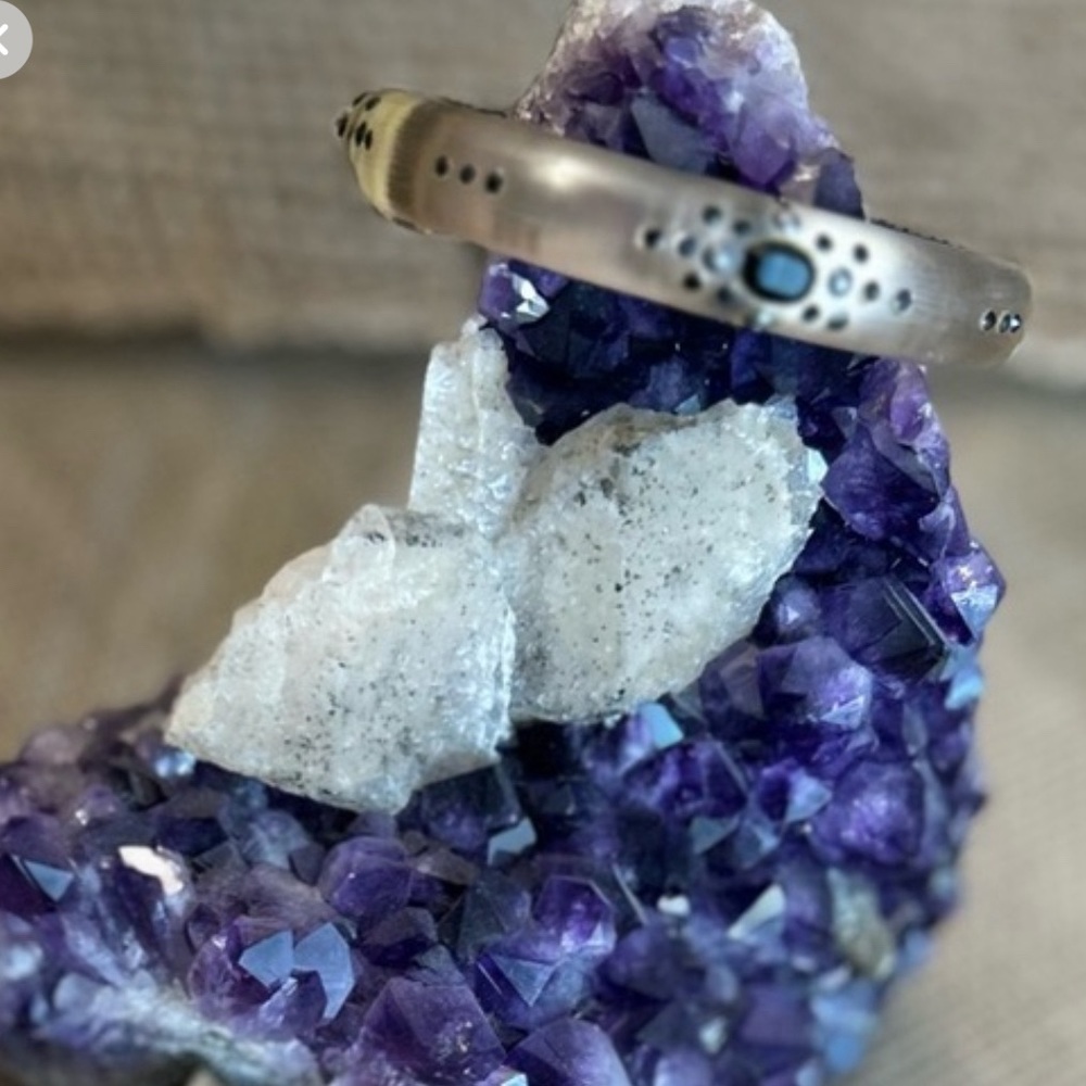 ALEXIS BITTAR Faux Pearl, Lucite & Crystal Bangle